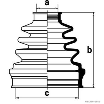 Soufflets de cardan avant HERTH+BUSS JAKOPARTS OEM 39741BU126 Soufflets de cardan avant HERTH+BUSS JAKOPARTS OEM 39741BU126