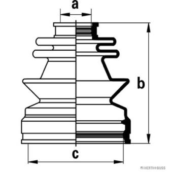 Soufflets de cardan avant HERTH+BUSS JAKOPARTS [J2881028]