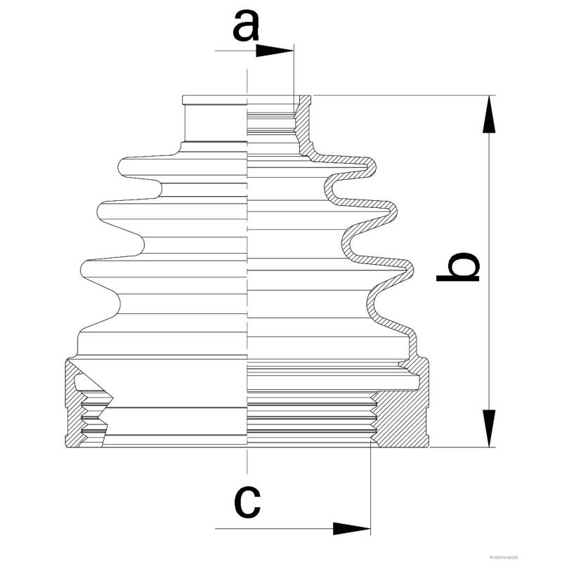Soufflets de cardan avant HERTH+BUSS JAKOPARTS J2881035 - Visuel 1