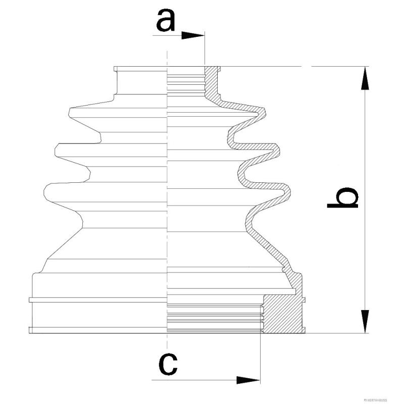 Soufflets de cardan avant HERTH+BUSS JAKOPARTS J2881037 - Visuel 1