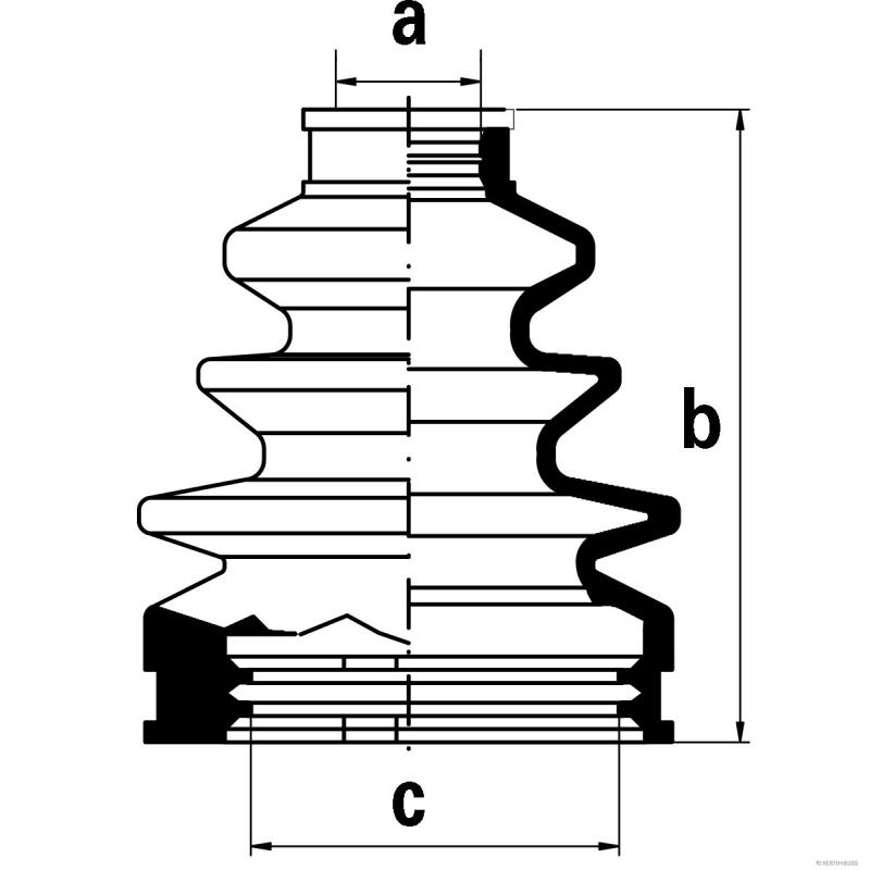 Soufflets de cardan avant HERTH+BUSS JAKOPARTS J2882005 - Visuel 1