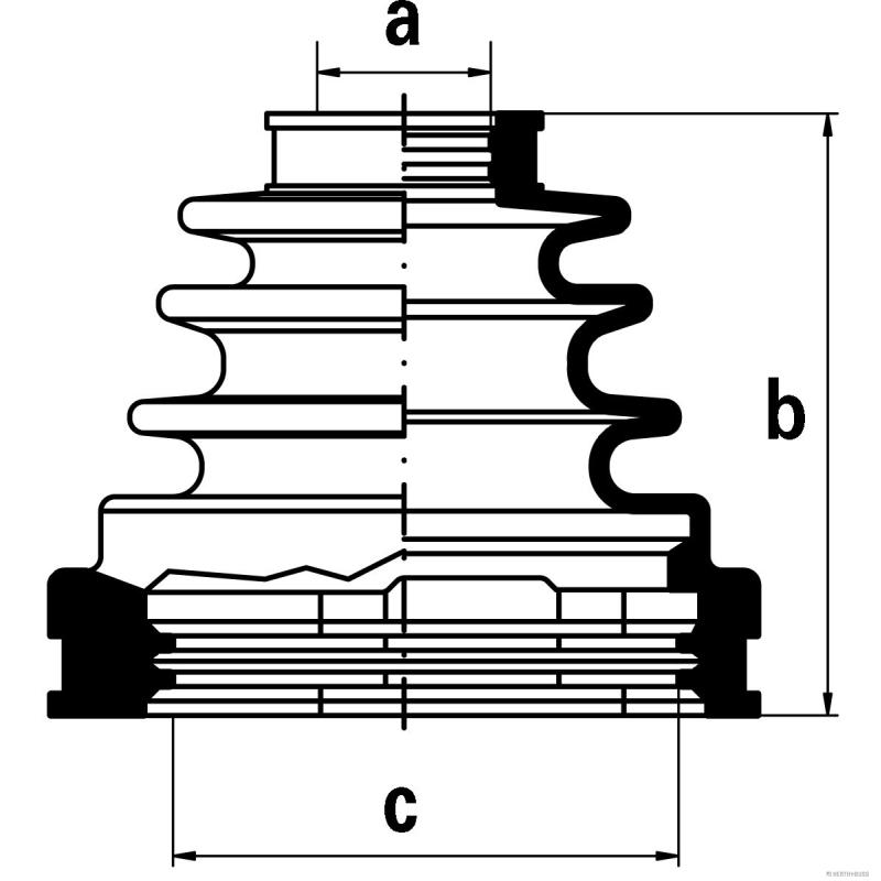 Soufflets de cardan avant HERTH+BUSS JAKOPARTS J2882006 - Visuel 1
