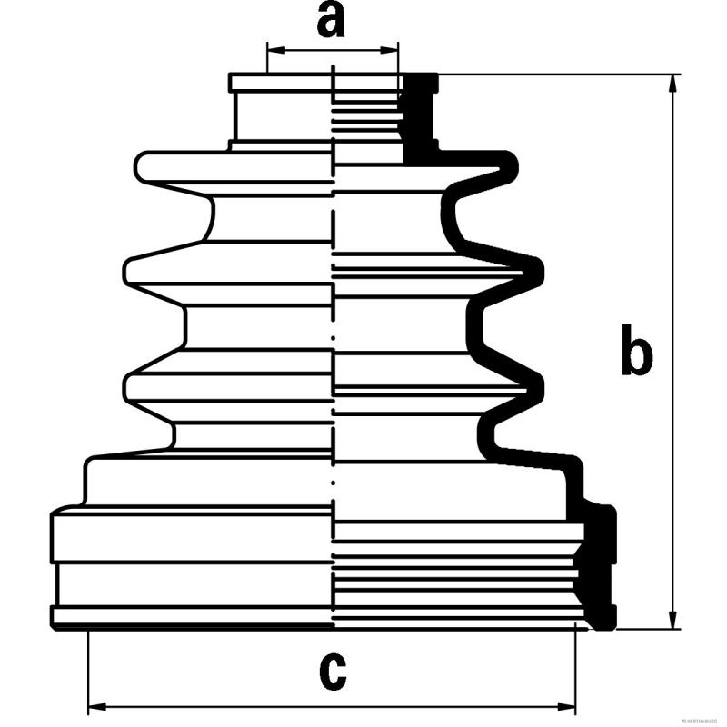 Soufflets de cardan avant HERTH+BUSS JAKOPARTS J2882009 - Visuel 1