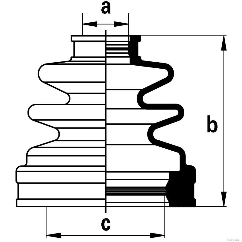 Soufflets de cardan arrière HERTH+BUSS JAKOPARTS J2882016 - Visuel 1