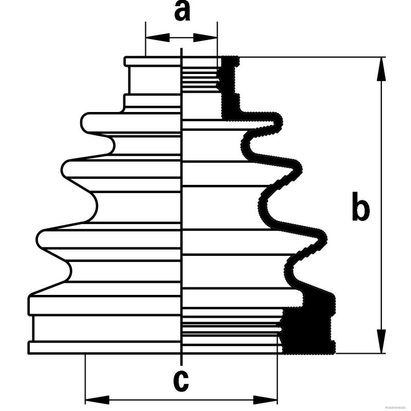 Soufflets de cardan avant HERTH+BUSS JAKOPARTS J2882017 - Visuel 1