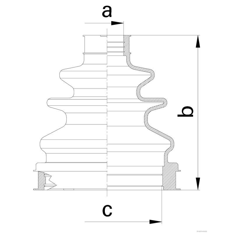 Soufflets de cardan avant HERTH+BUSS JAKOPARTS J2882023 - Visuel 1