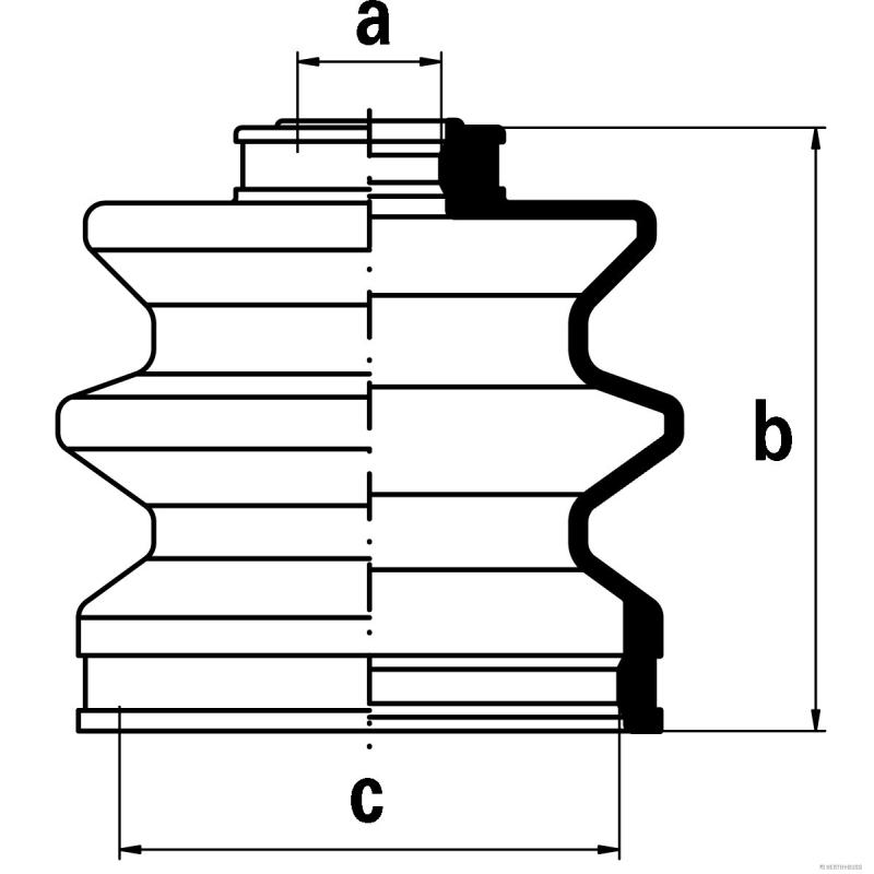 Soufflets de cardan avant HERTH+BUSS JAKOPARTS J2883000 - Visuel 1