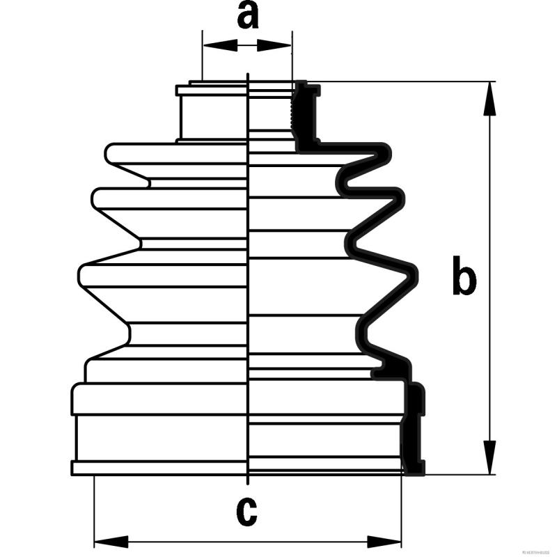 Soufflets de cardan avant HERTH+BUSS JAKOPARTS J2883001 - Visuel 1