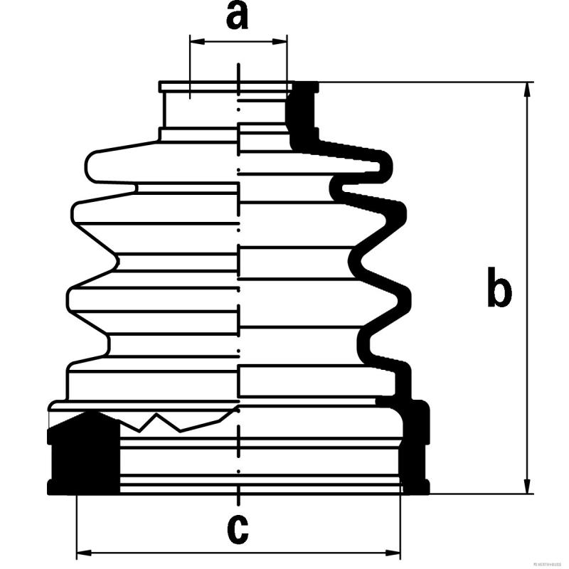 Soufflets de cardan avant HERTH+BUSS JAKOPARTS J2883002 - Visuel 1