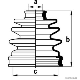 Soufflets de cardan avant HERTH+BUSS JAKOPARTS J2883004