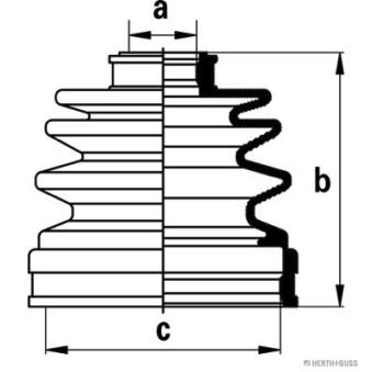 Soufflets de cardan avant HERTH+BUSS JAKOPARTS OEM GF0922540 Soufflets de cardan avant HERTH+BUSS JAKOPARTS OEM GF0922540