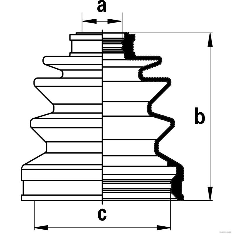 Soufflets de cardan avant HERTH+BUSS JAKOPARTS J2884001 - Visuel 1
