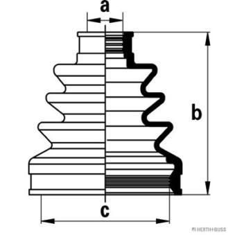 Soufflets de cardan avant HERTH+BUSS JAKOPARTS [J2884019]