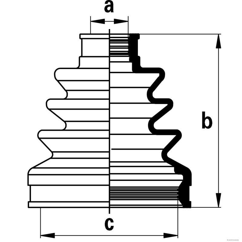 Soufflets de cardan avant HERTH+BUSS JAKOPARTS J2884022 - Visuel 1
