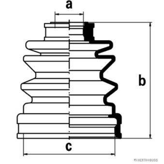 Soufflets de cardan avant HERTH+BUSS JAKOPARTS OEM MB109184