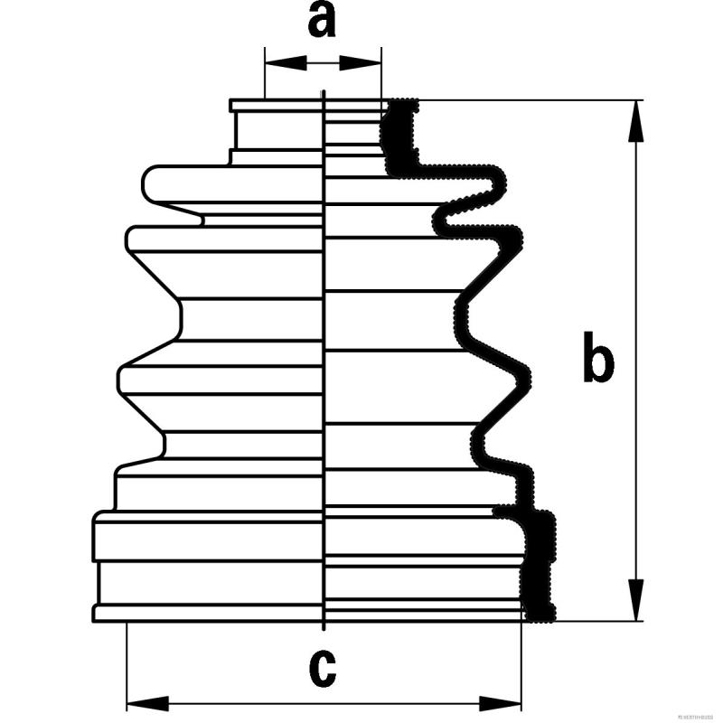 Soufflets de cardan avant HERTH+BUSS JAKOPARTS J2885002 - Visuel 1