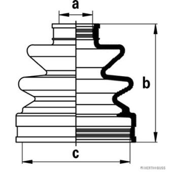 Soufflets de cardan avant HERTH+BUSS JAKOPARTS [J2885003]