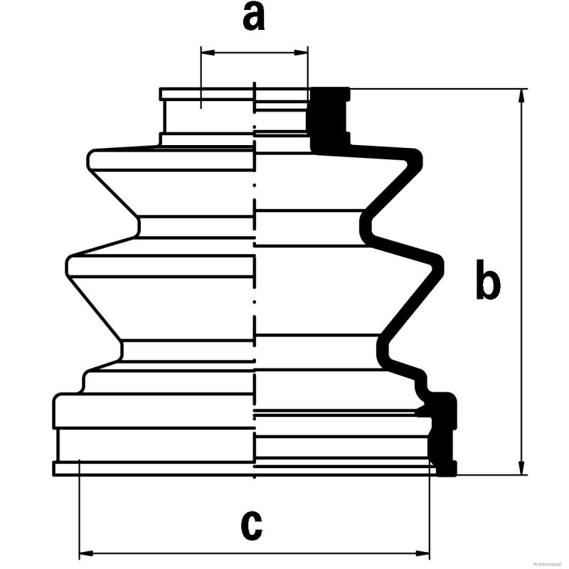 Soufflets de cardan avant HERTH+BUSS JAKOPARTS J2885007 - Visuel 1
