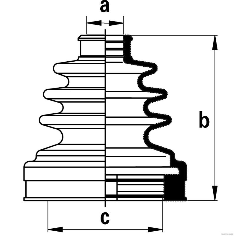 Soufflets de cardan avant HERTH+BUSS JAKOPARTS J2885016 - Visuel 1