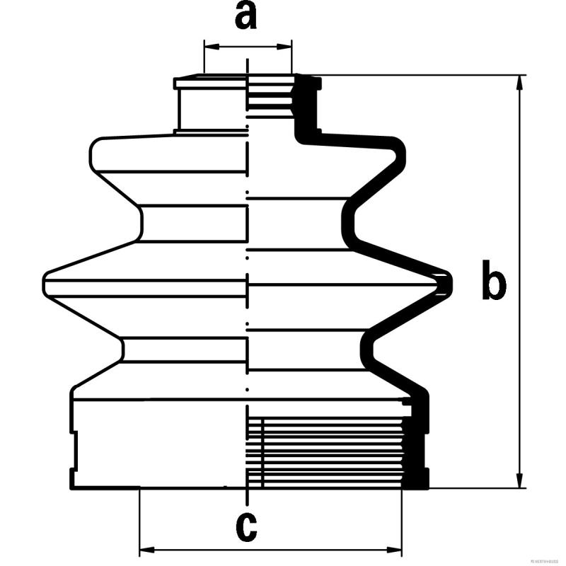 Soufflets de cardan avant HERTH+BUSS JAKOPARTS J2888001 - Visuel 1