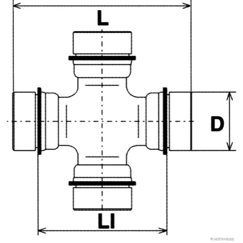 Joint, arbre longitudinal HERTH+BUSS JAKOPARTS J2925000 - Visuel 1