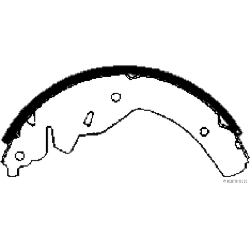 Jeu de mâchoires de frein HERTH+BUSS JAKOPARTS J3500302 - Visuel 1