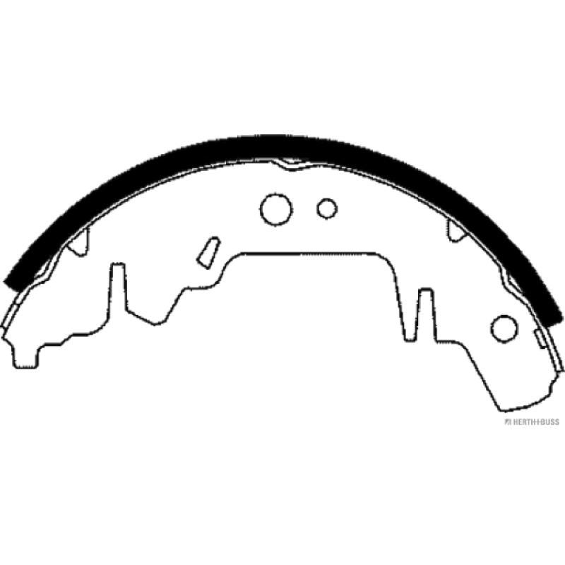 Jeu de mâchoires de frein HERTH+BUSS JAKOPARTS J3500311 - Visuel 1