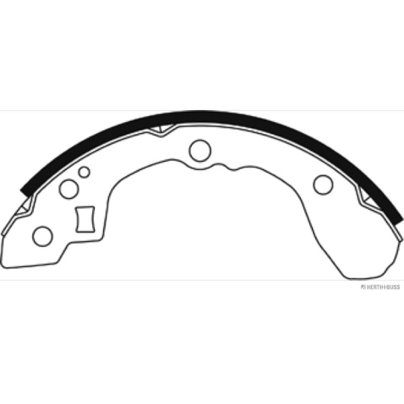 Jeu de mâchoires de frein HERTH+BUSS JAKOPARTS J3500334 - Visuel 1