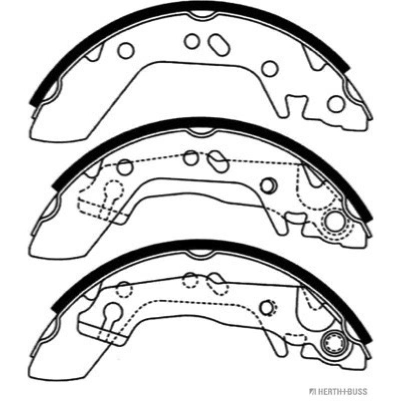 Jeu de mâchoires de frein HERTH+BUSS JAKOPARTS J3500517 - Visuel 1