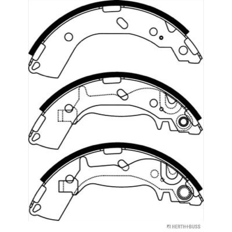 Jeu de mâchoires de frein HERTH+BUSS JAKOPARTS J3500523 - Visuel 1