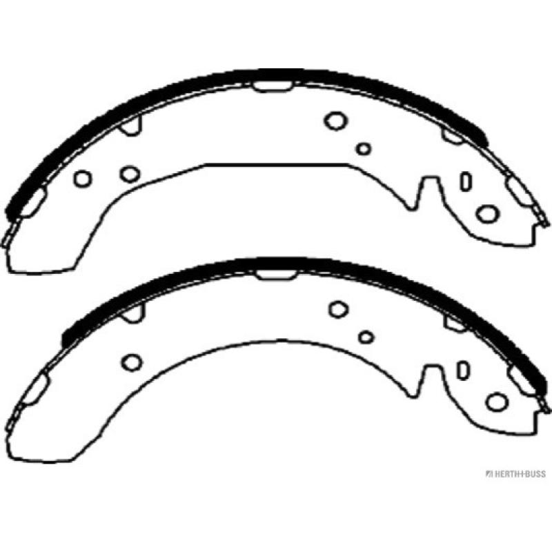 Jeu de mâchoires de frein HERTH+BUSS JAKOPARTS J3500530 - Visuel 1