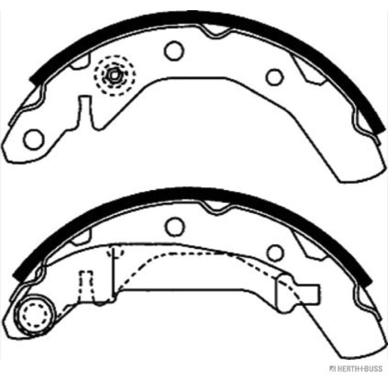 Jeu de mâchoires de frein HERTH+BUSS JAKOPARTS J3500905 - Visuel 1