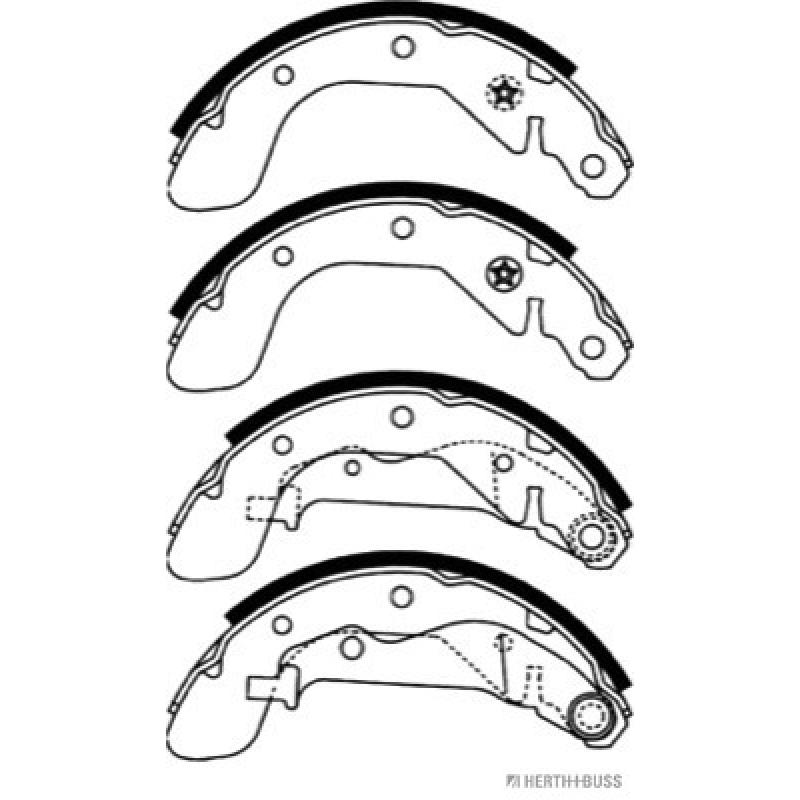 Jeu de mâchoires de frein HERTH+BUSS JAKOPARTS J3500907 - Visuel 1