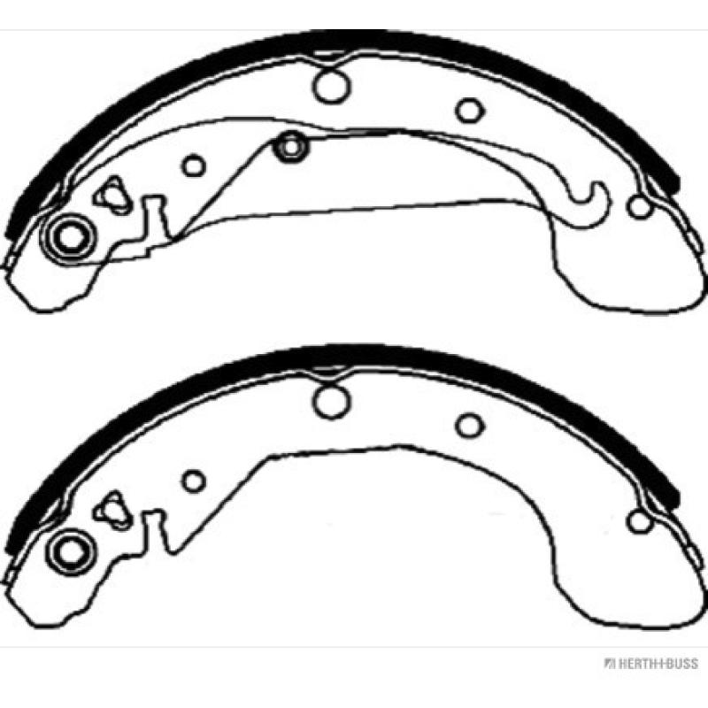 Jeu de mâchoires de frein HERTH+BUSS JAKOPARTS J3500909 - Visuel 1