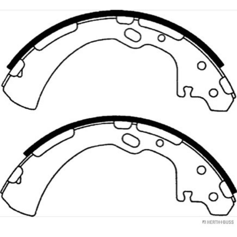 Jeu de mâchoires de frein HERTH+BUSS JAKOPARTS J3501038 - Visuel 1