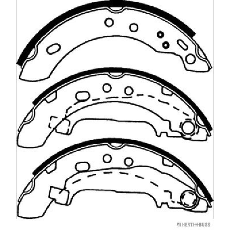 Jeu de mâchoires de frein HERTH+BUSS JAKOPARTS J3501043 - Visuel 1