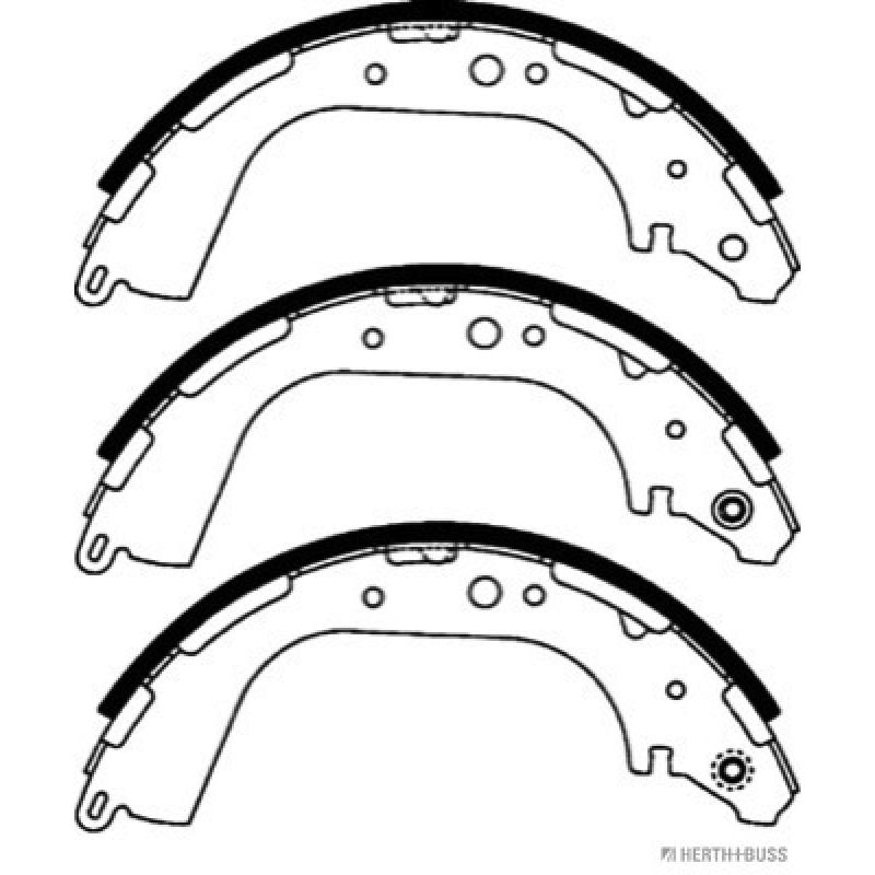 Jeu de mâchoires de frein HERTH+BUSS JAKOPARTS J3501045 - Visuel 1