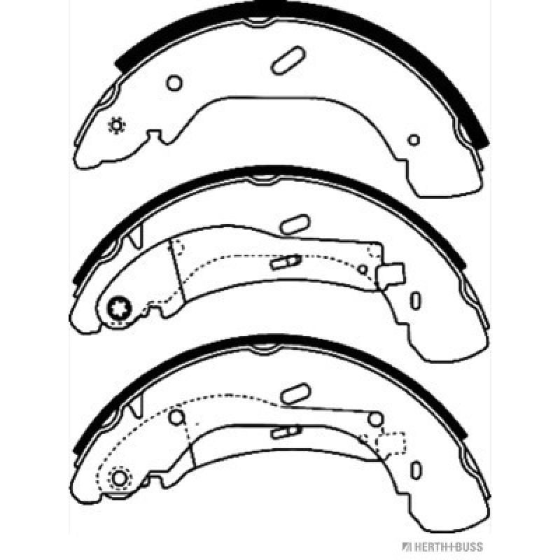 Jeu de mâchoires de frein HERTH+BUSS JAKOPARTS J3501052 - Visuel 1