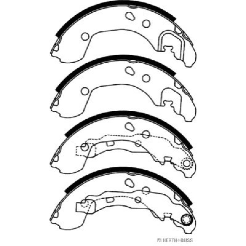 Jeu de mâchoires de frein HERTH+BUSS JAKOPARTS J3501055 - Visuel 1