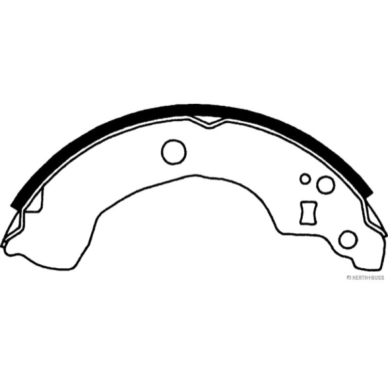 Jeu de mâchoires de frein HERTH+BUSS JAKOPARTS J3501056 - Visuel 1