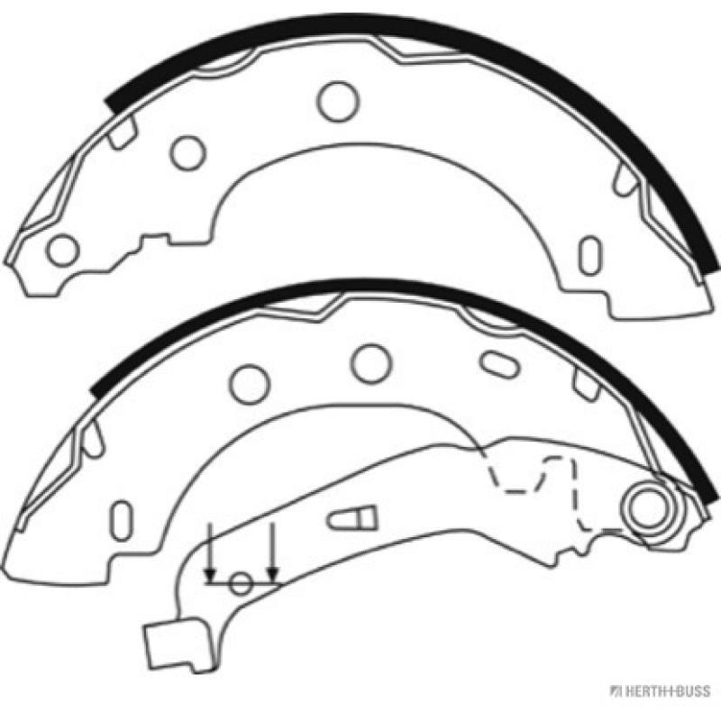 Jeu de mâchoires de frein HERTH+BUSS JAKOPARTS J3501058 - Visuel 1