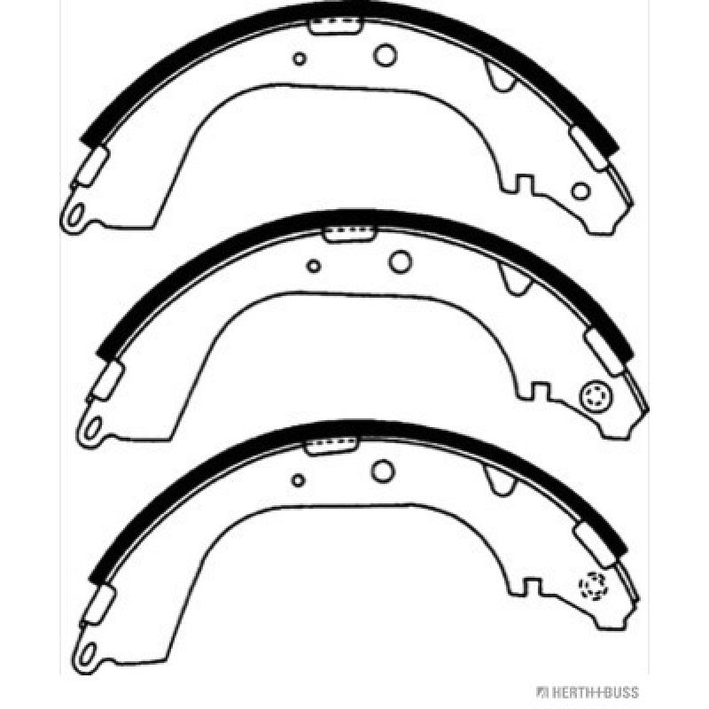 Jeu de mâchoires de frein HERTH+BUSS JAKOPARTS J3502005 - Visuel 1