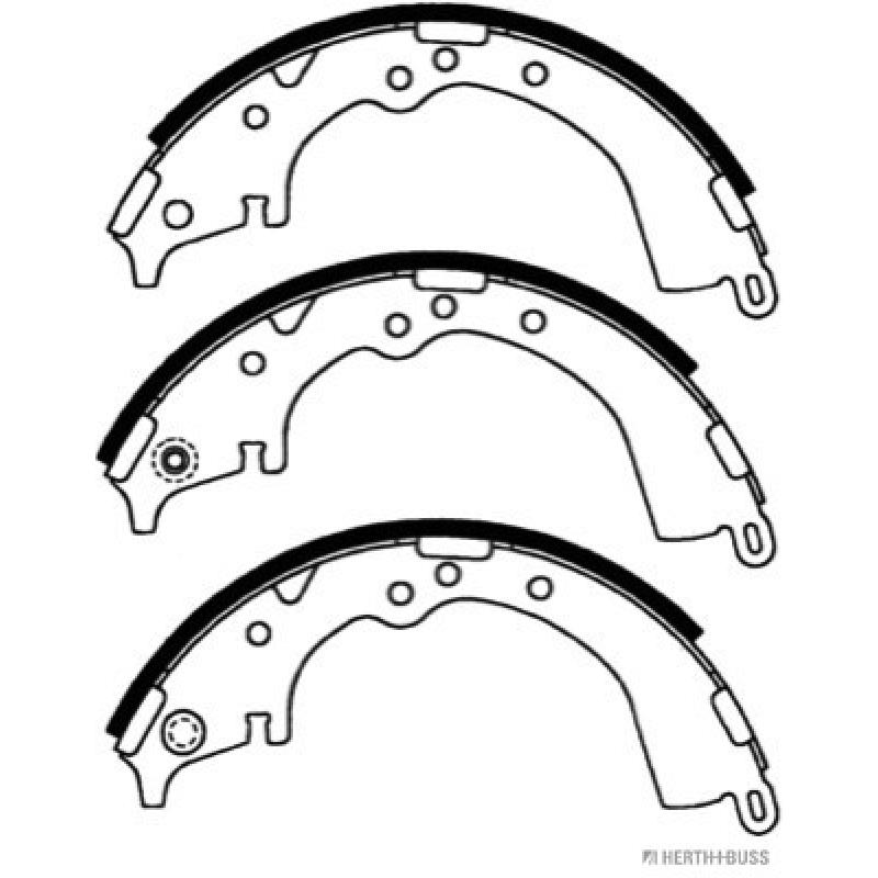 Jeu de mâchoires de frein HERTH+BUSS JAKOPARTS J3502016 - Visuel 1
