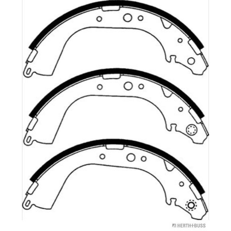 Jeu de mâchoires de frein HERTH+BUSS JAKOPARTS J3502039 - Visuel 1