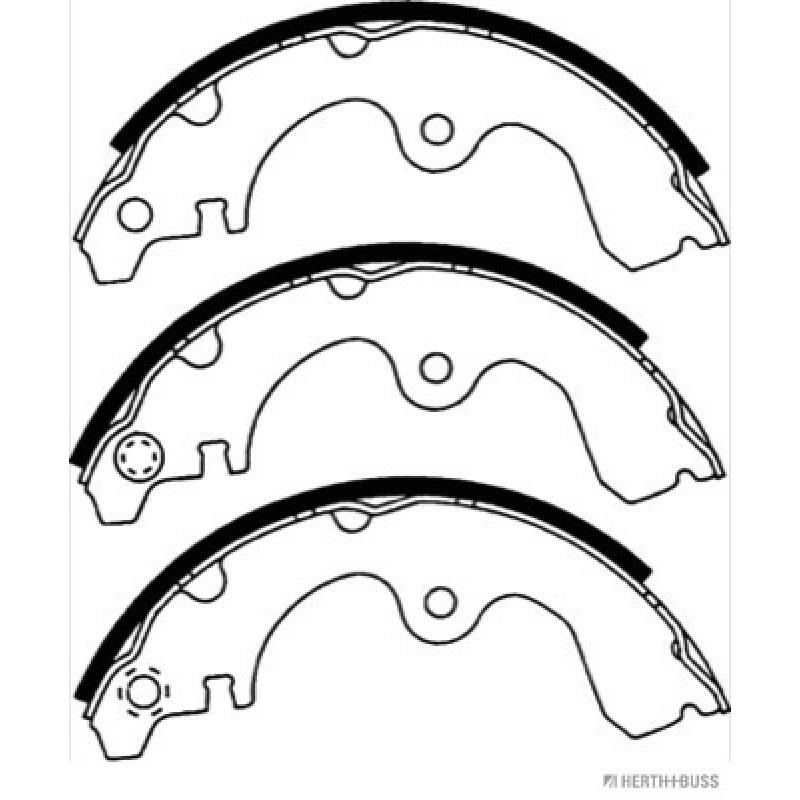Jeu de mâchoires de frein HERTH+BUSS JAKOPARTS J3502047 - Visuel 1
