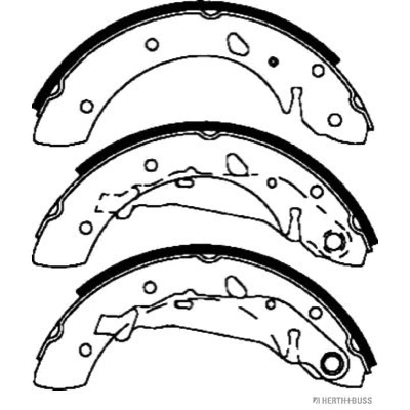 Jeu de mâchoires de frein HERTH+BUSS JAKOPARTS J3502069 - Visuel 1