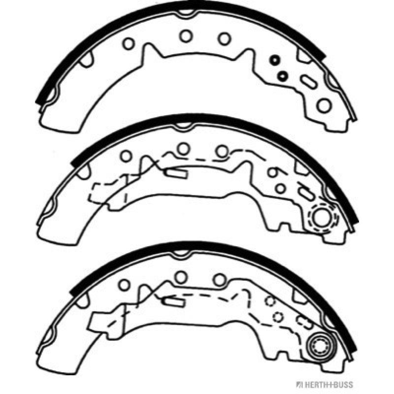 Jeu de mâchoires de frein HERTH+BUSS JAKOPARTS J3502070 - Visuel 1