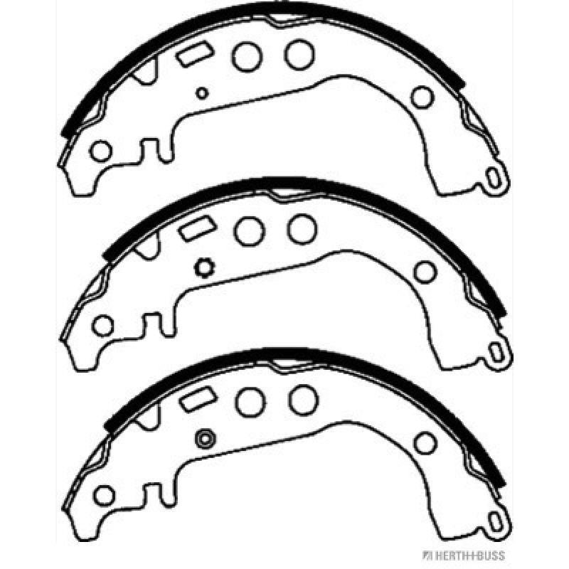 Jeu de mâchoires de frein HERTH+BUSS JAKOPARTS J3502071 - Visuel 1