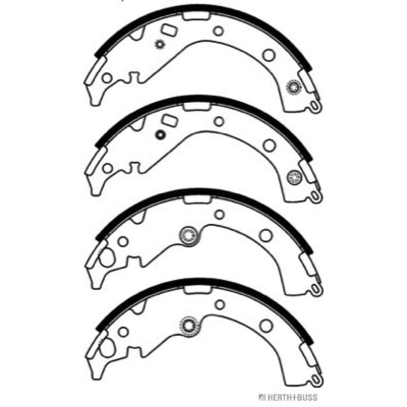 Jeu de mâchoires de frein HERTH+BUSS JAKOPARTS J3502072 - Visuel 1