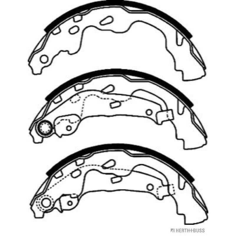 Jeu de mâchoires de frein HERTH+BUSS JAKOPARTS J3502073 - Visuel 1